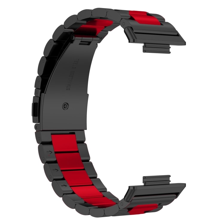 Metallarmbånd til Huawei Watch Fit 2 - Sort/Rød