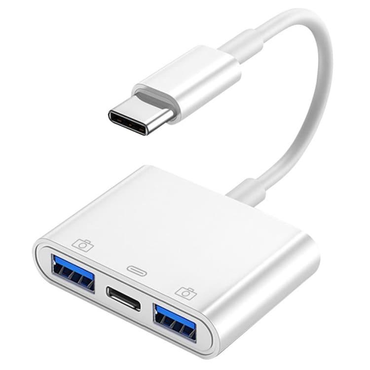 3i1 USB-C til USB-C og 2xUSB-A