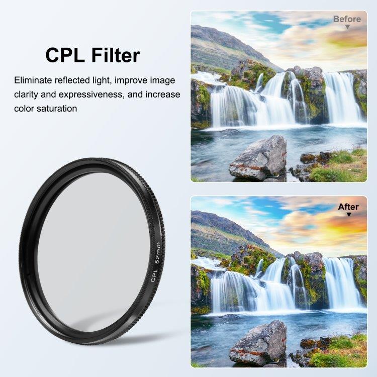 CPL-filter til GoPro HERO9 Black/HERO10 Sort
