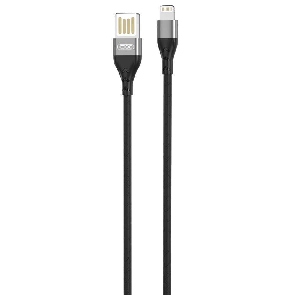 XO Hurtiglader kabel USB - 2,4A 1m - Sort/Grå