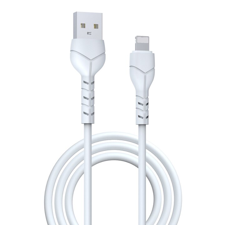 Devia Ladekabel USB - Lightning 1,0 m 2,1A - Hvit
