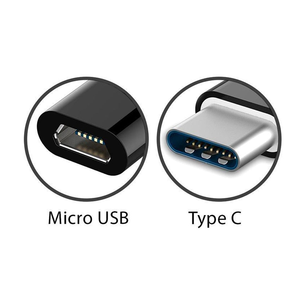 Adapter USB-C til Micro-USB - sølv