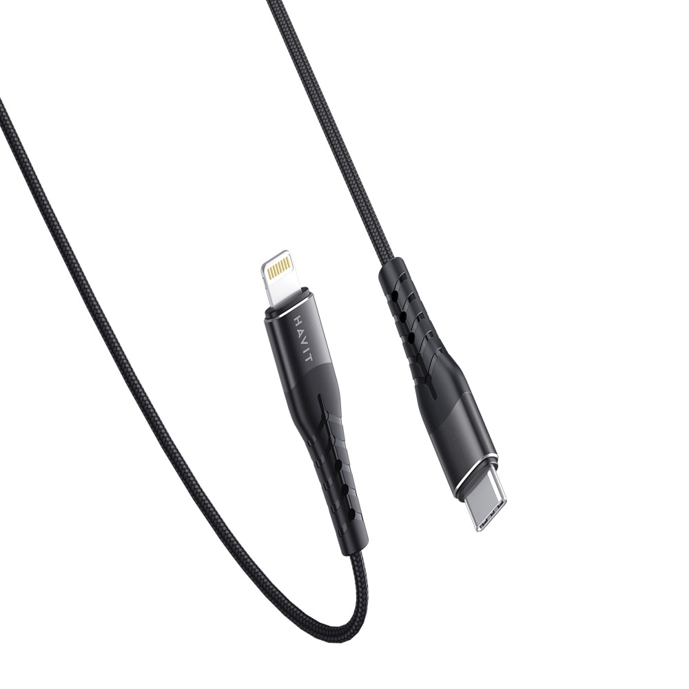 HAVIT cable  HV-RH14 USB-C - Lightning  1,2m sort