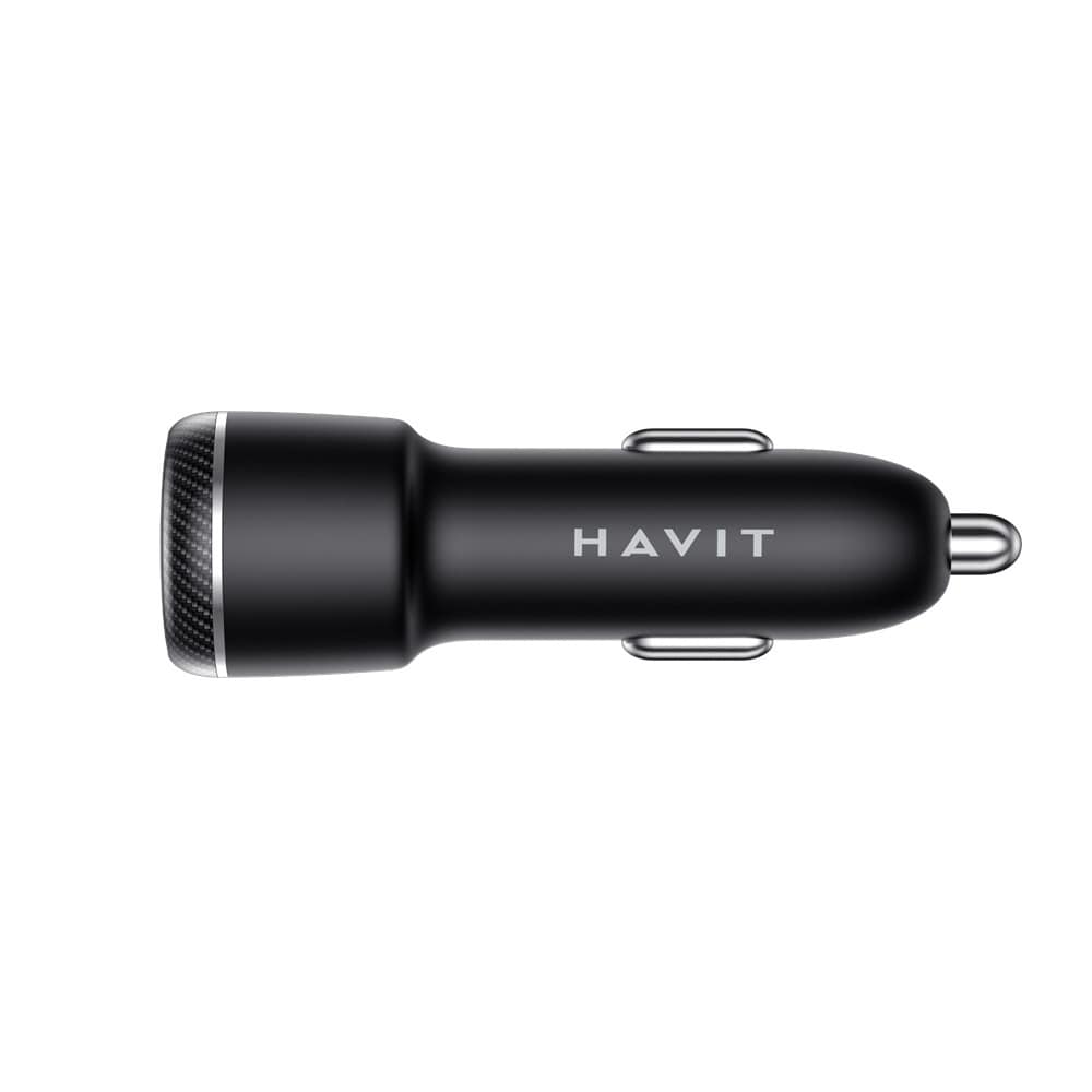 HAVIT lader for sigarettuttaket med USB & USB-C port