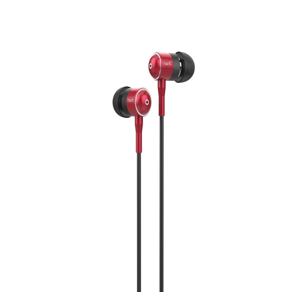 HAVIT HV-L670 in-ear hodetelefoner - sort/rød