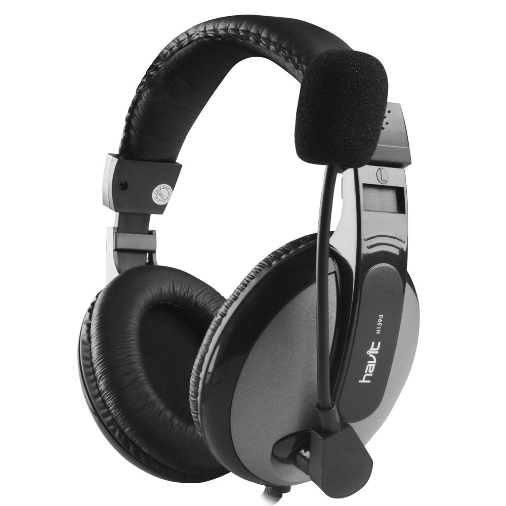 HAVIT  H139d on-ear hodetelefoner med mikrofon - Sort / grå