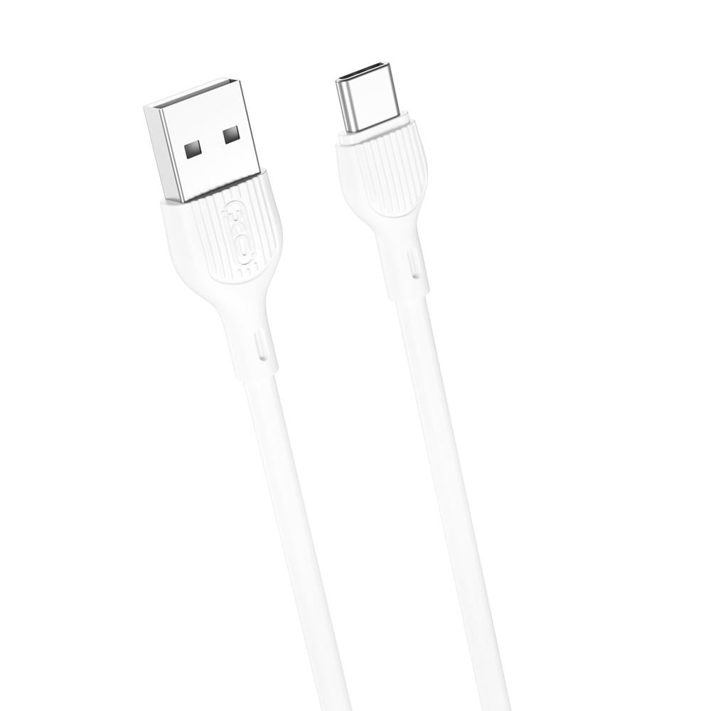 XO USB - USB-C 2,0m 2.1A - hvit