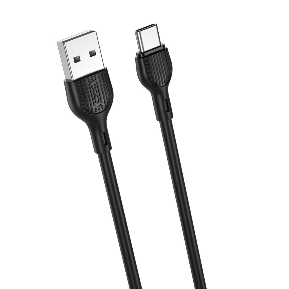 XO USB - USB-C 2,0m 2.1A - sort