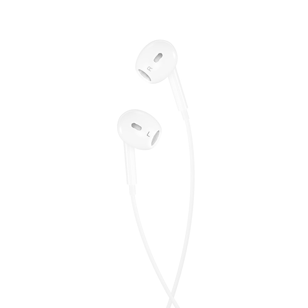 XO In-ear hodetelefoner med AUX - hvit