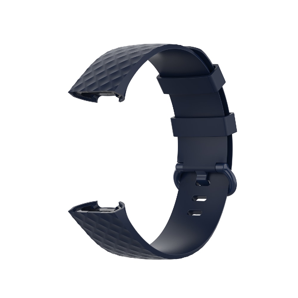 Silikonarmbånd Fitbit Charge 4 / Charge 3 / Charge 3 SE - str L Marineblå