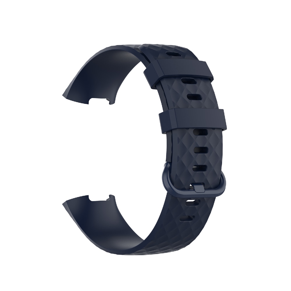 Silikonarmbånd Fitbit Charge 4 / Charge 3 / Charge 3 SE - str L Marineblå