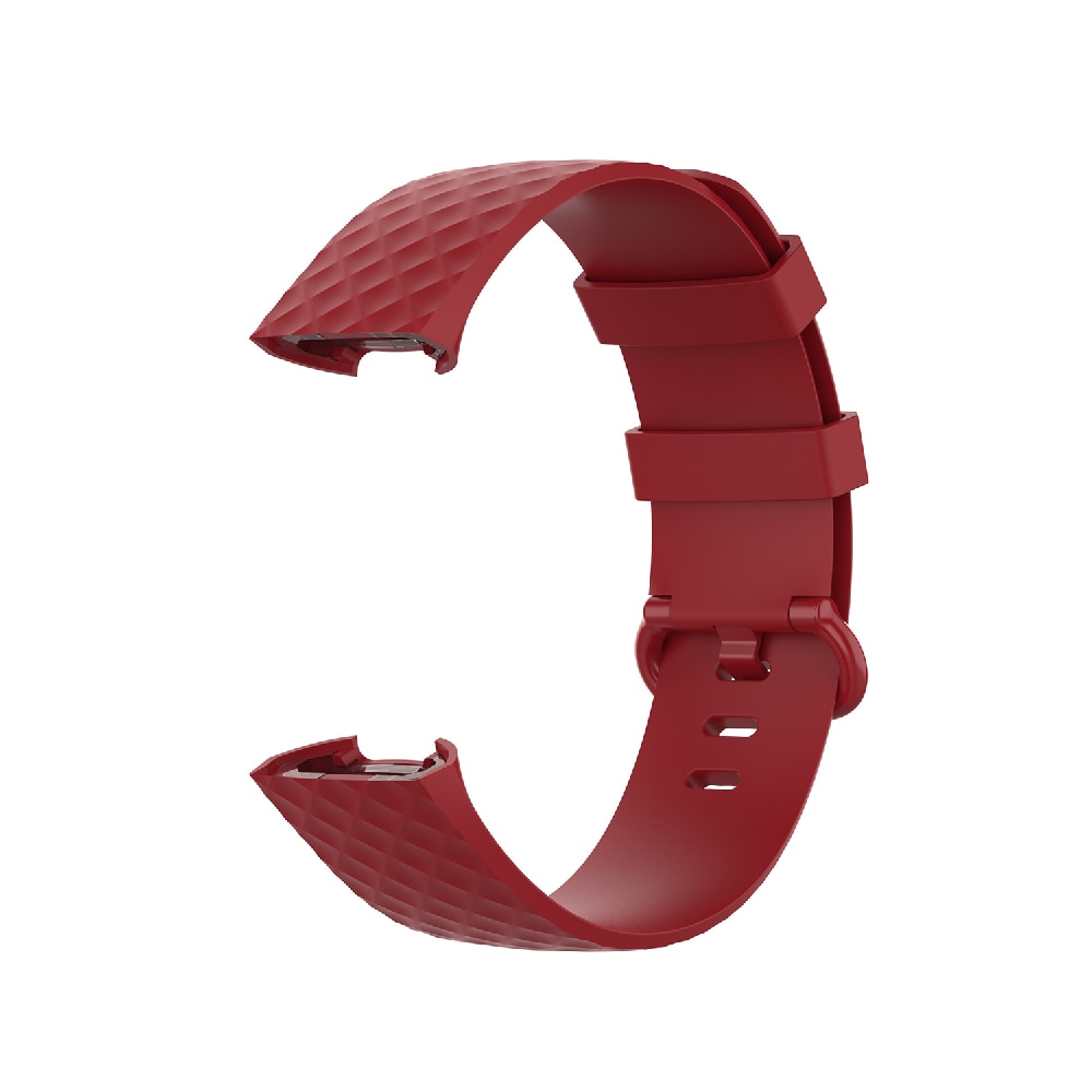 Silikonarmbånd Fitbit Charge 4 / Charge 3 / Charge 3 SE - str L Rød
