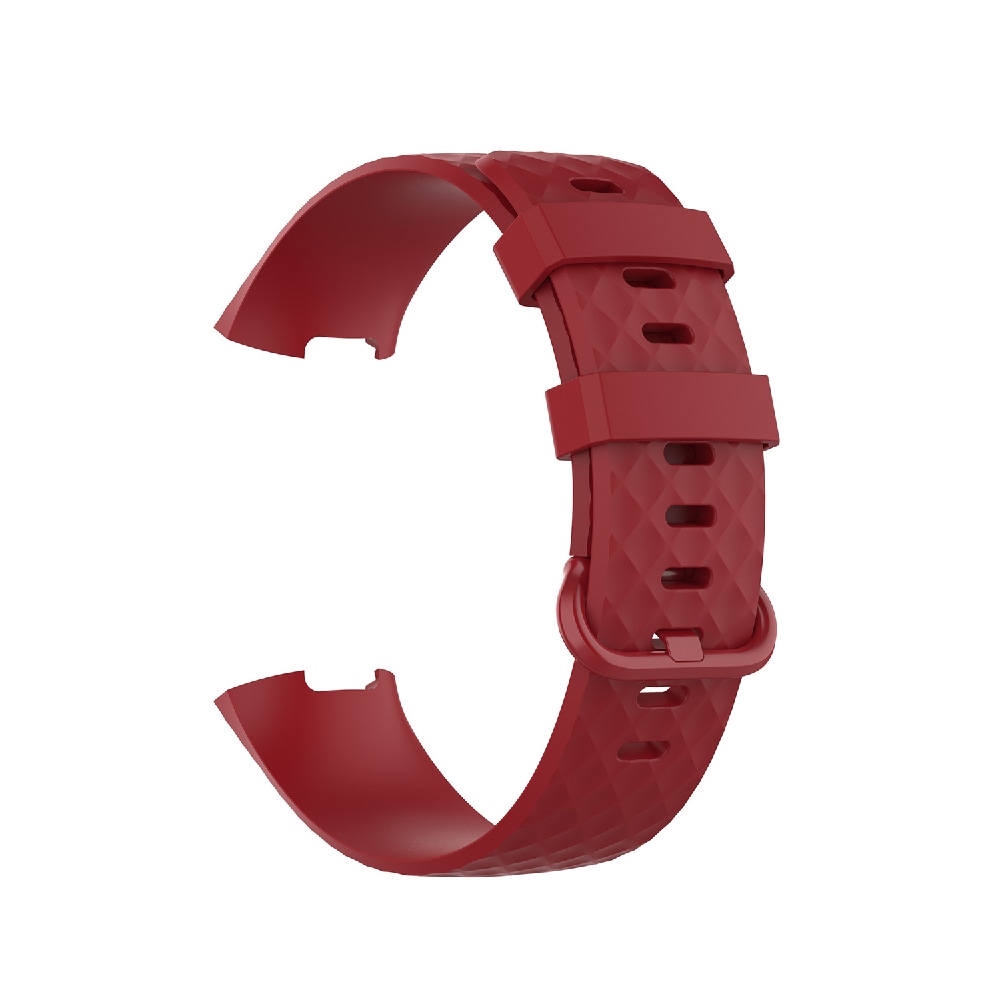 Silikonarmbånd Fitbit Charge 4 / Charge 3 / Charge 3 SE - str L Rød