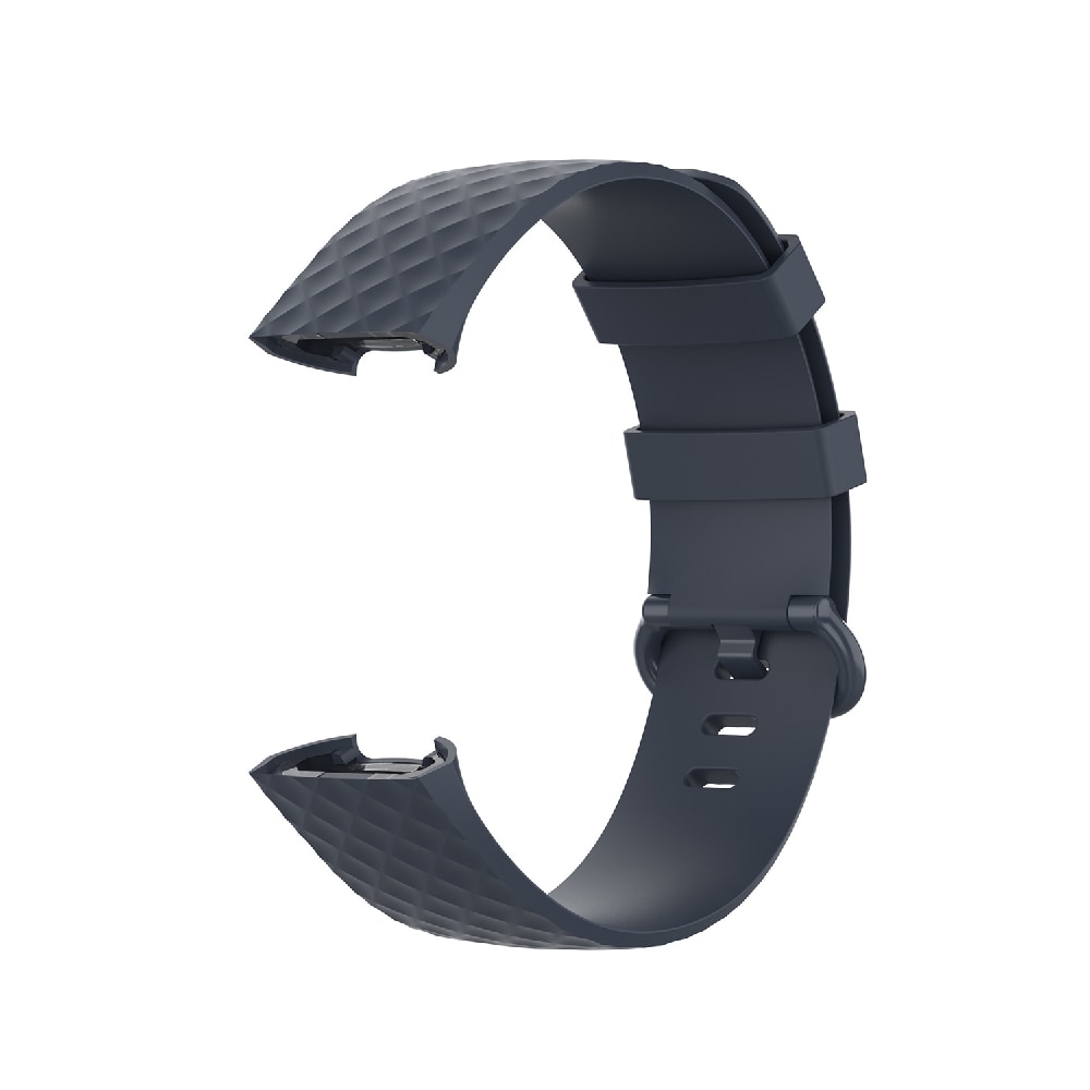 Silikonarmbånd Fitbit Charge 4 / Charge 3 / Charge 3 SE - str S Gråblå