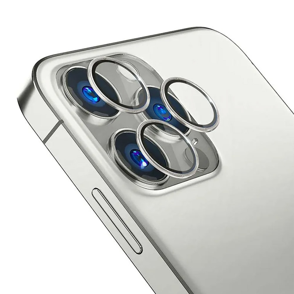 3mk Linsedeksel til kamera iPhone 14 Plus / 14 Pro Max Sølv
