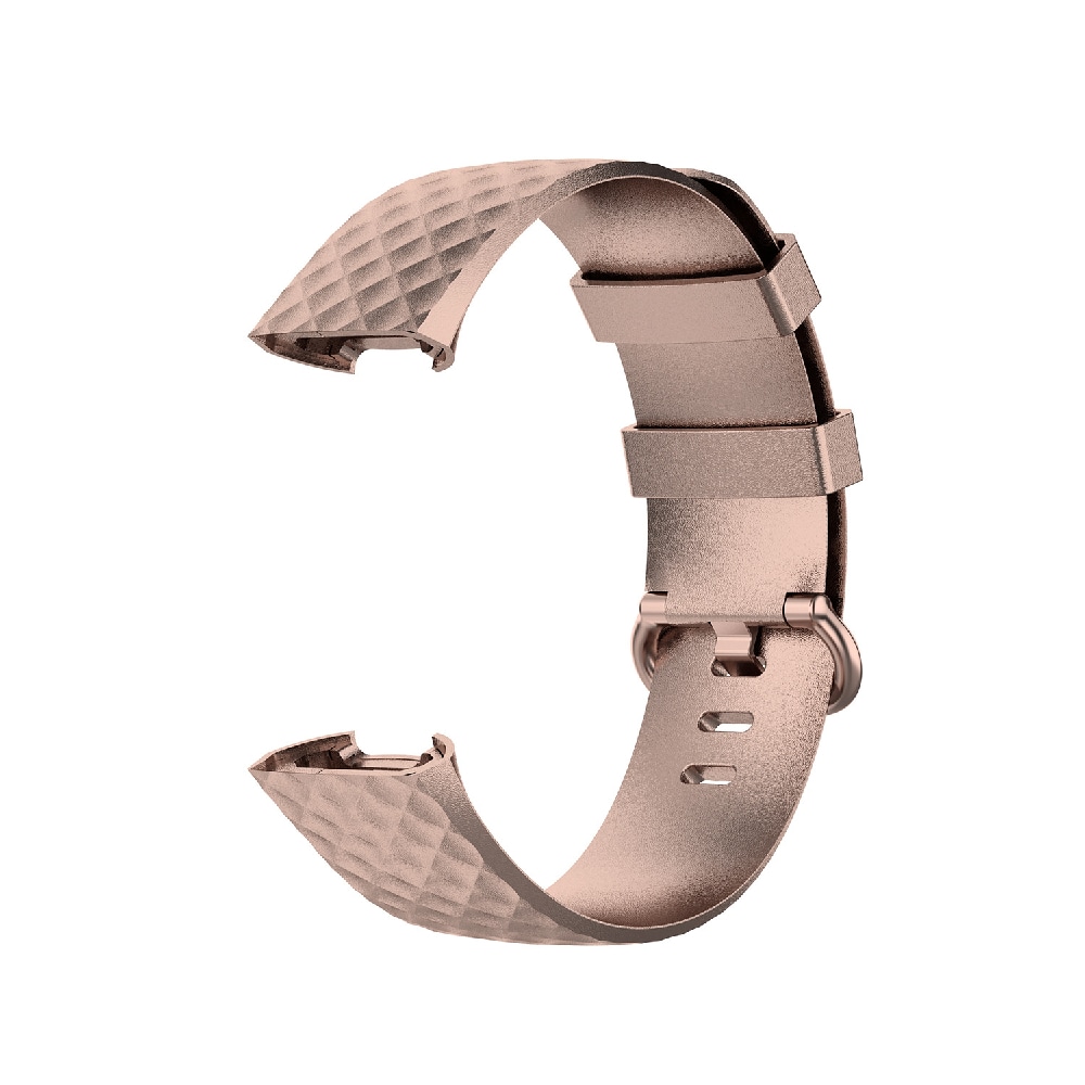 Silikonarmbånd Fitbit Charge 4 / Charge 3 / Charge 3 SE - str L Roségull