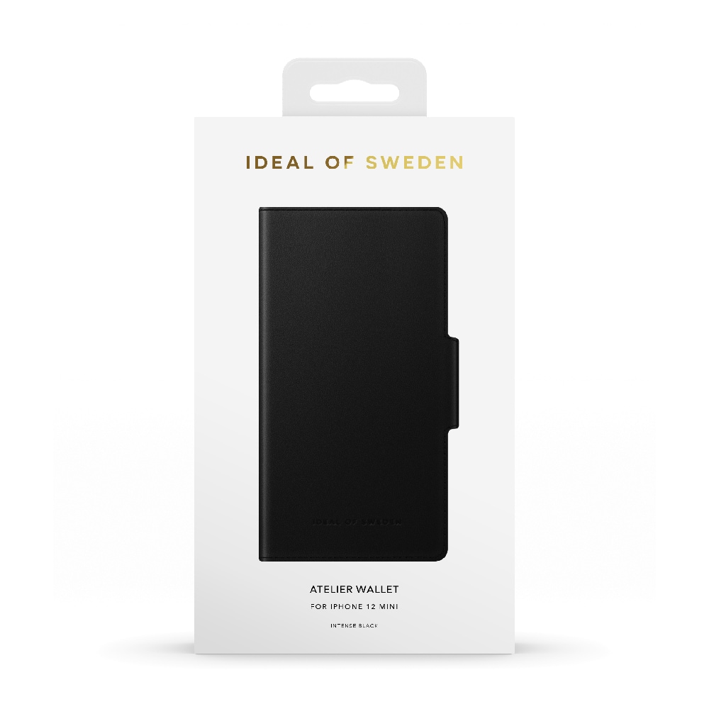 IDEAL OF SWEDEN Lommebokdeksel Intense Black for iPhone 12 mini
