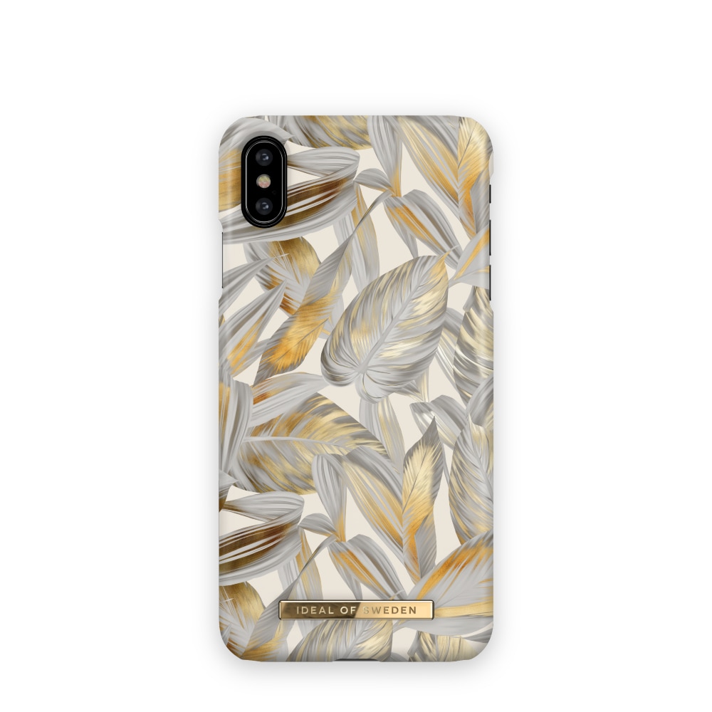 IDEAL OF SWEDEN Mobildeksel Platinum Leaves for iPhone XS Max