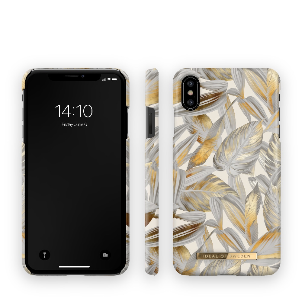 IDEAL OF SWEDEN Mobildeksel Platinum Leaves for iPhone XS Max
