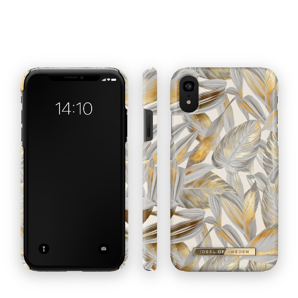 IDEAL OF SWEDEN Mobildeksel Platinum Leaves for iPhone XR