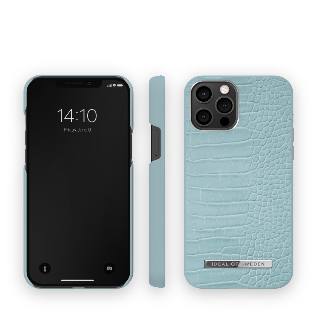 IDEAL OF SWEDEN Mobildeksel Soft Blue Croco for iPhone 12 Pro Max