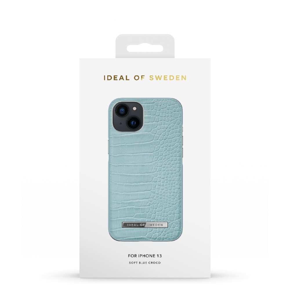 IDEAL OF SWEDEN Mobildeksel Soft Blue Croco for iPhone 13