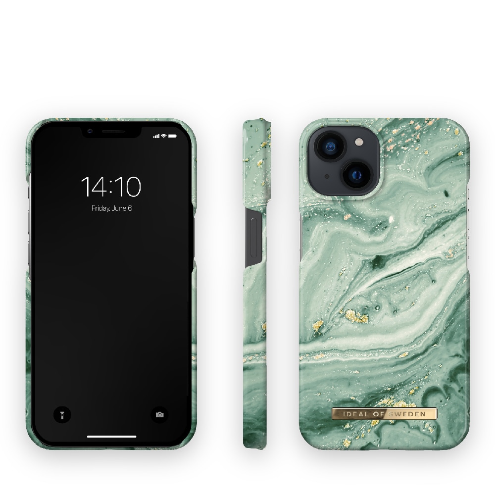 IDEAL OF SWEDEN Mobildeksel Mint Swirl Marble for iPhone 13