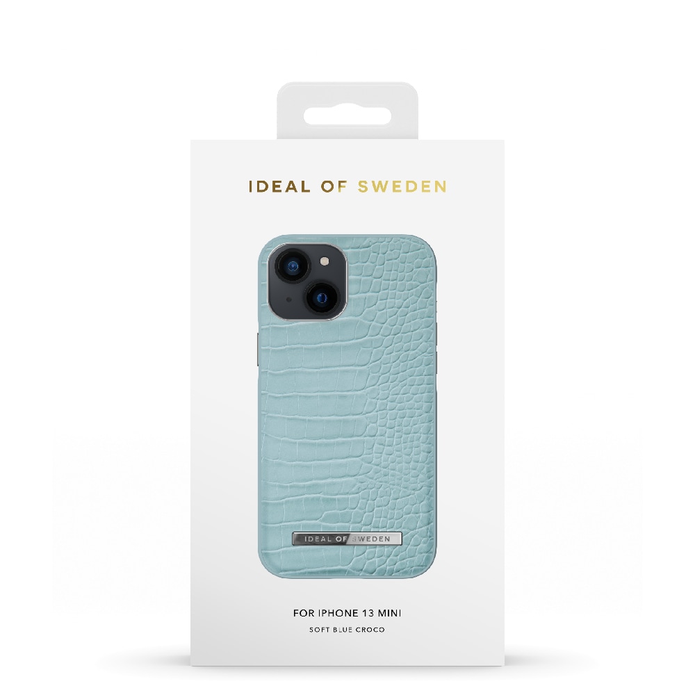 IDEAL OF SWEDEN Mobildeksel Soft Blue Croco for iPhone 13 mini