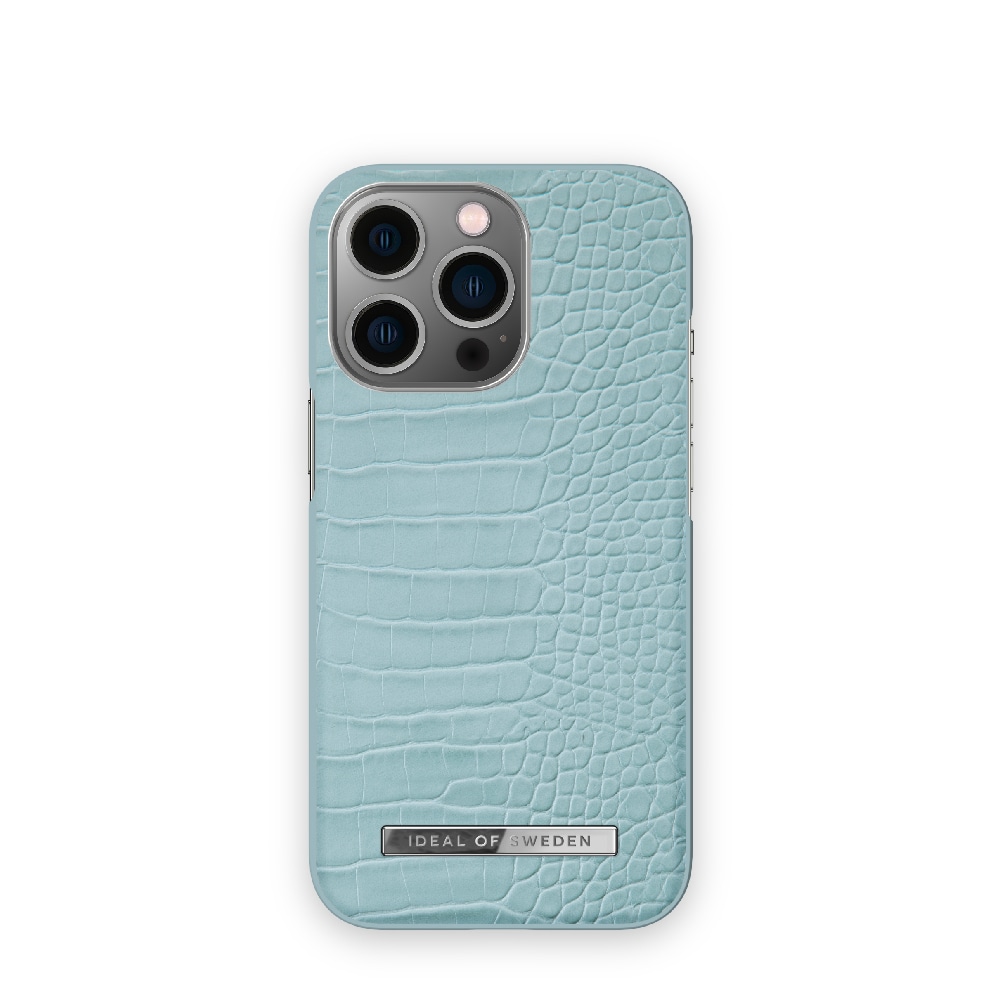 IDEAL OF SWEDEN Mobildeksel Soft Blue Croco for iPhone 13 Pro