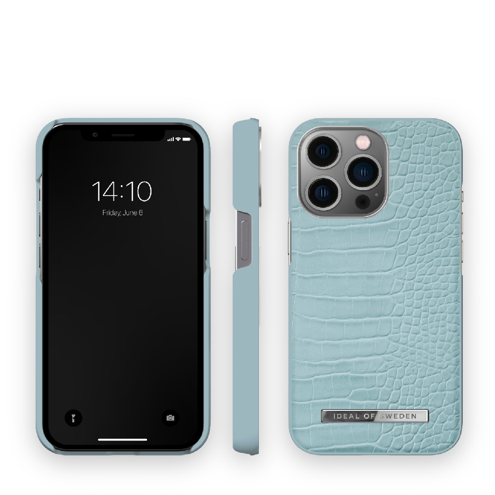 IDEAL OF SWEDEN Mobildeksel Soft Blue Croco for iPhone 13 Pro