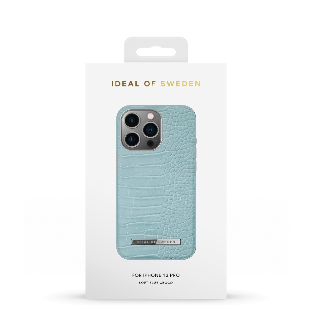 IDEAL OF SWEDEN Mobildeksel Soft Blue Croco for iPhone 13 Pro