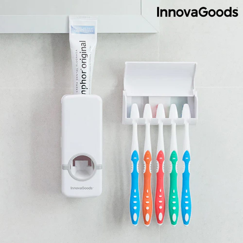 Tannkremdispenser med tannbørsteholder
