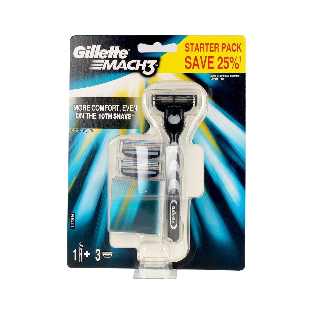 Gillette Mach 3 Barberhøvel med 3 barberblad