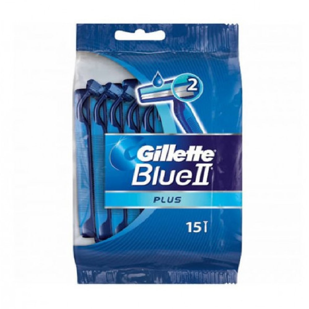 Gillette Blue II Plus Engangs barberhøvler 15-pakning