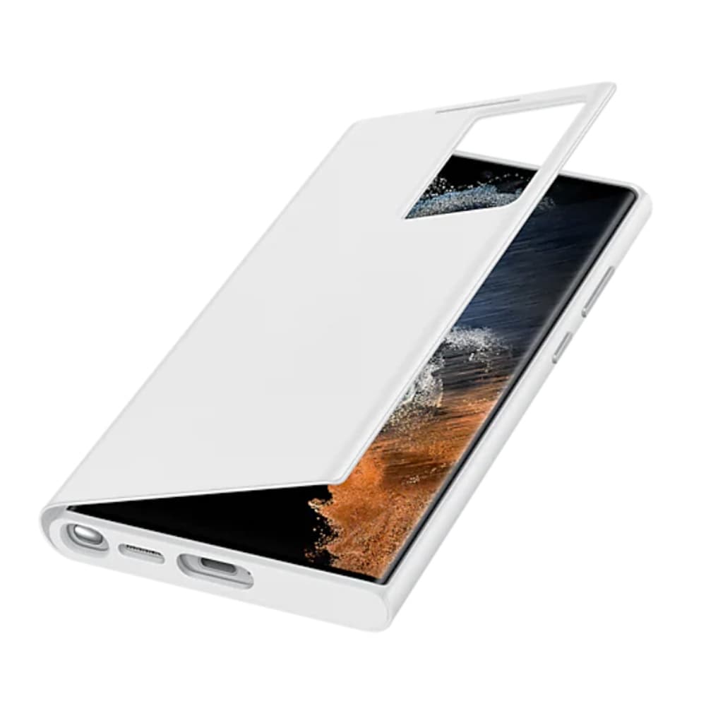 Samsung Smart Clear View Cover EF-ZS908 til Galaxy S22 Ultra Hvit