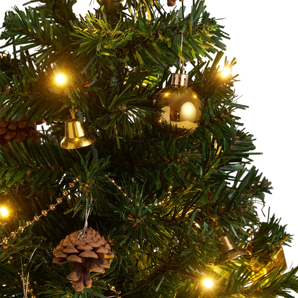 Day Juletre med gylden LED-belysning & timer - 60cm