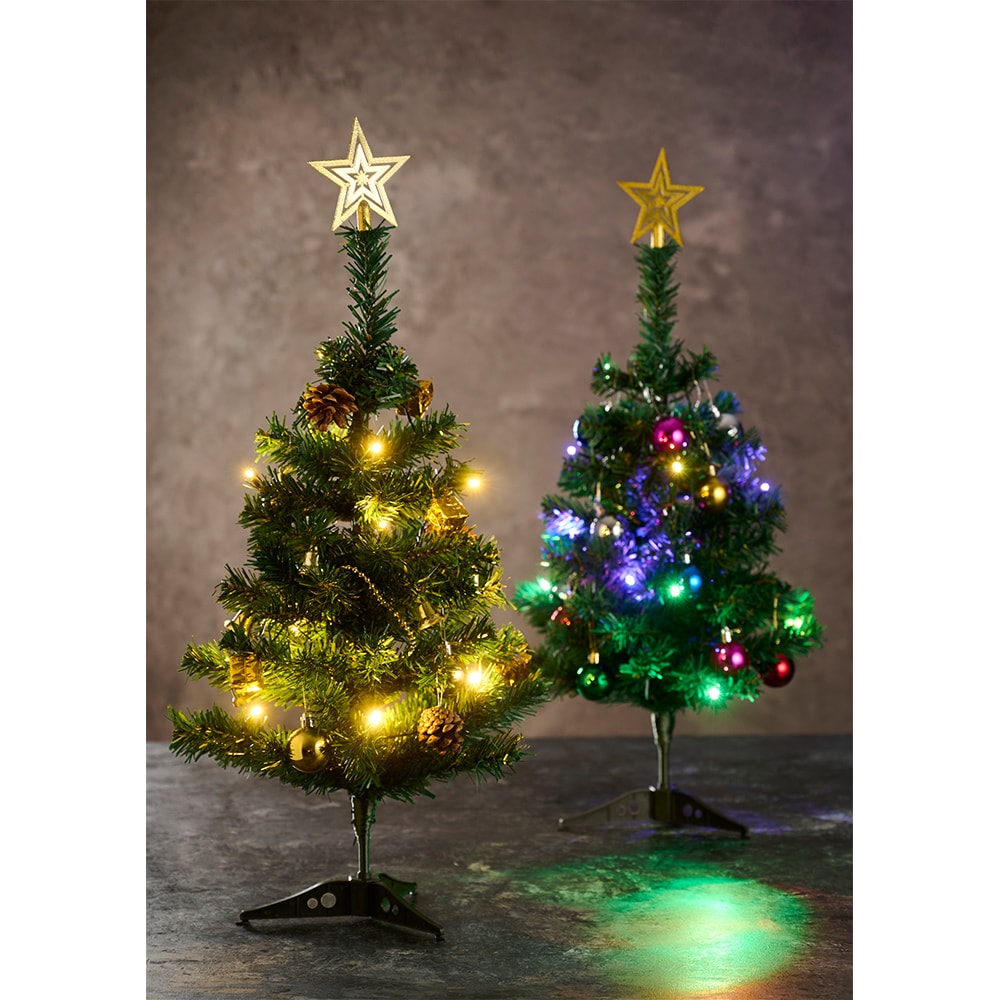 Day Juletre med flerfarget LED-belysning & timer - 60cm