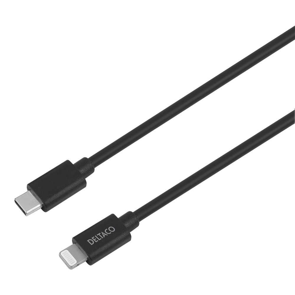 Deltaco USB Type-C Billader 20W PD med USB Type-C til lightning-kabel