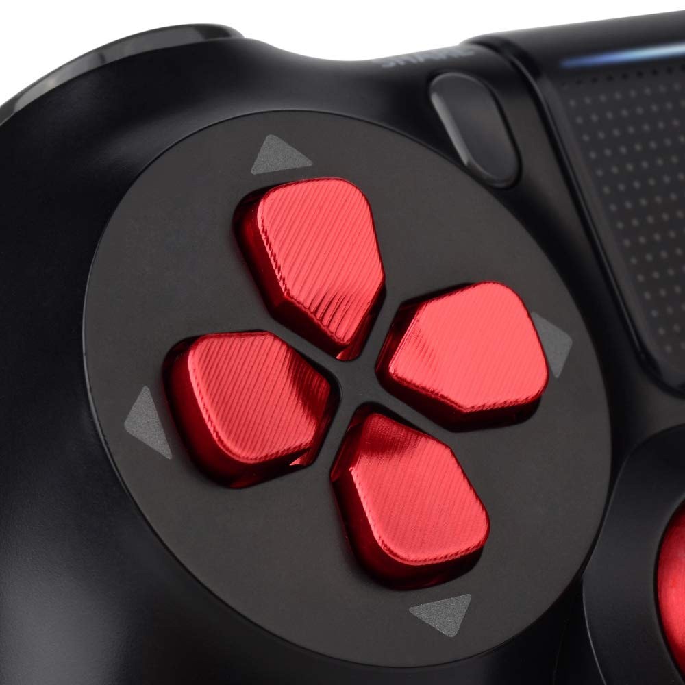 Tommelgrep og knapper til PS4-kontroller - Rød