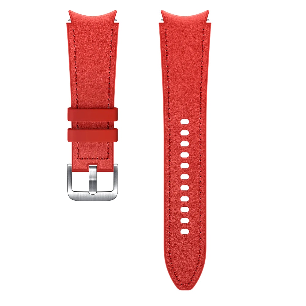 Samsung Galaxy Watch 4 Hybrid Leather Band 20mm M/L Rød
