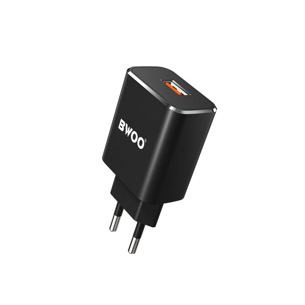 BWOO QC 3.0 USB-lader - Sort