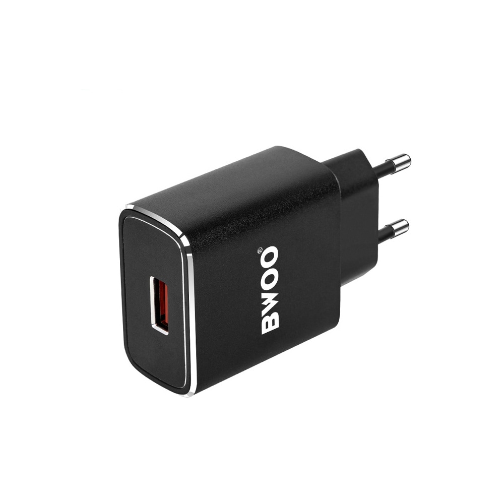 BWOO QC 3.0 USB-lader - Sort