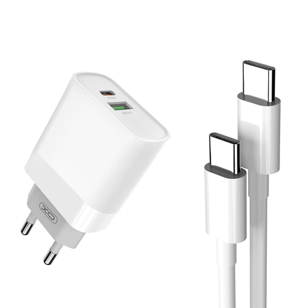 Hurtiglader 20W USB-C for Samsung og Google + Kabel