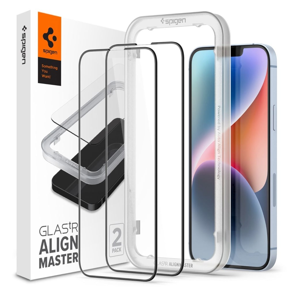 Spigen GLAS.tR AlignMaster iPhone 14 Plus 2-pakning
