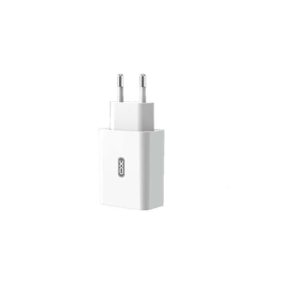 XO Vegglader L36 USB-A QC3.0 18W med USB-C kabel