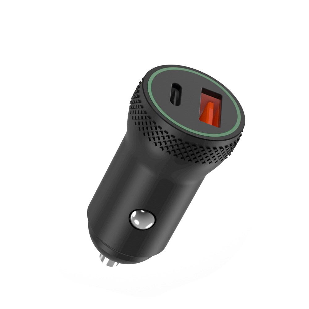XO Billaddare PD QC 3.0 18W med 1xUSB & 1xUSB Typ-C - Svart
