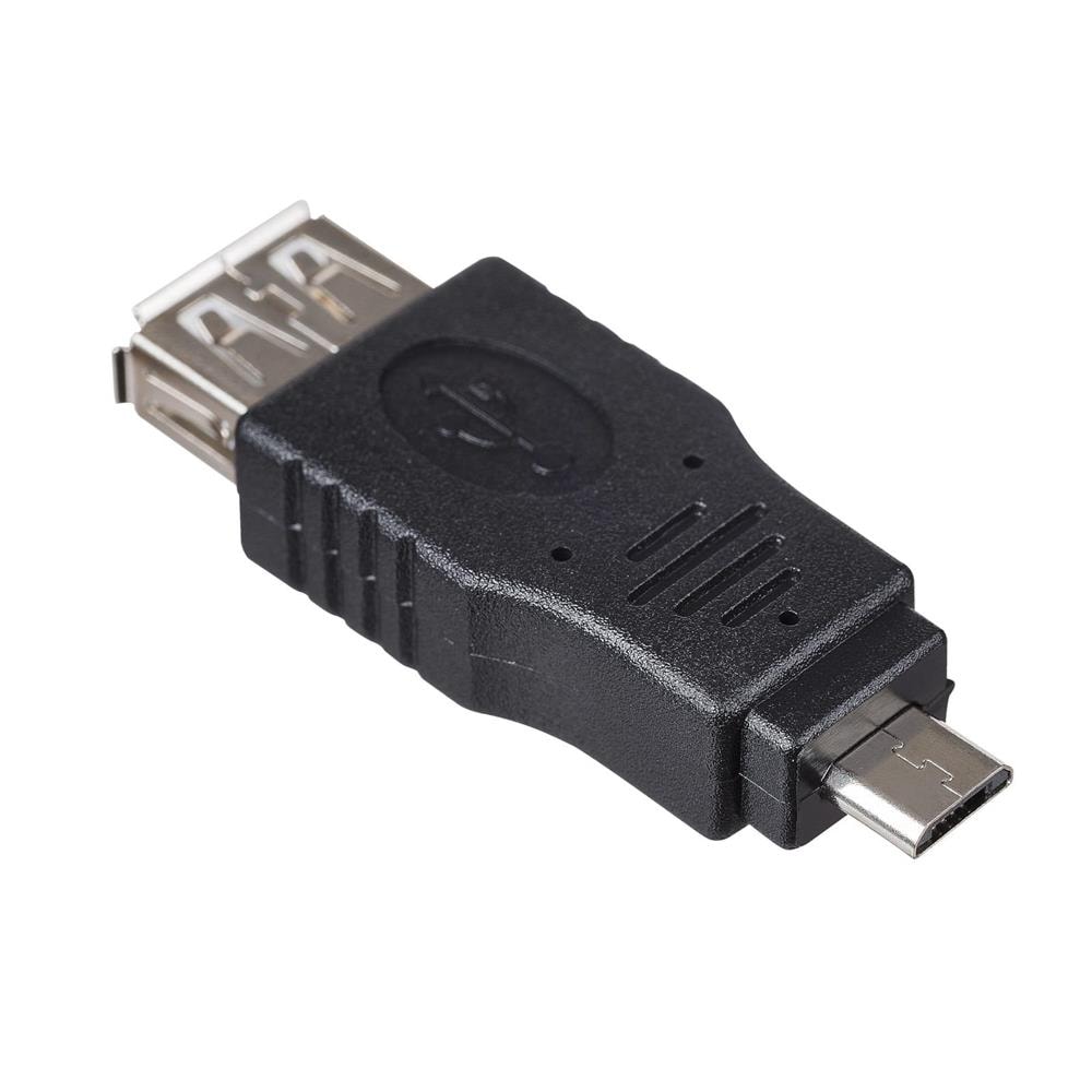 Akyga OTG Adapter Micro-USB Hann (Type-B) - USB-A hunn - Sort