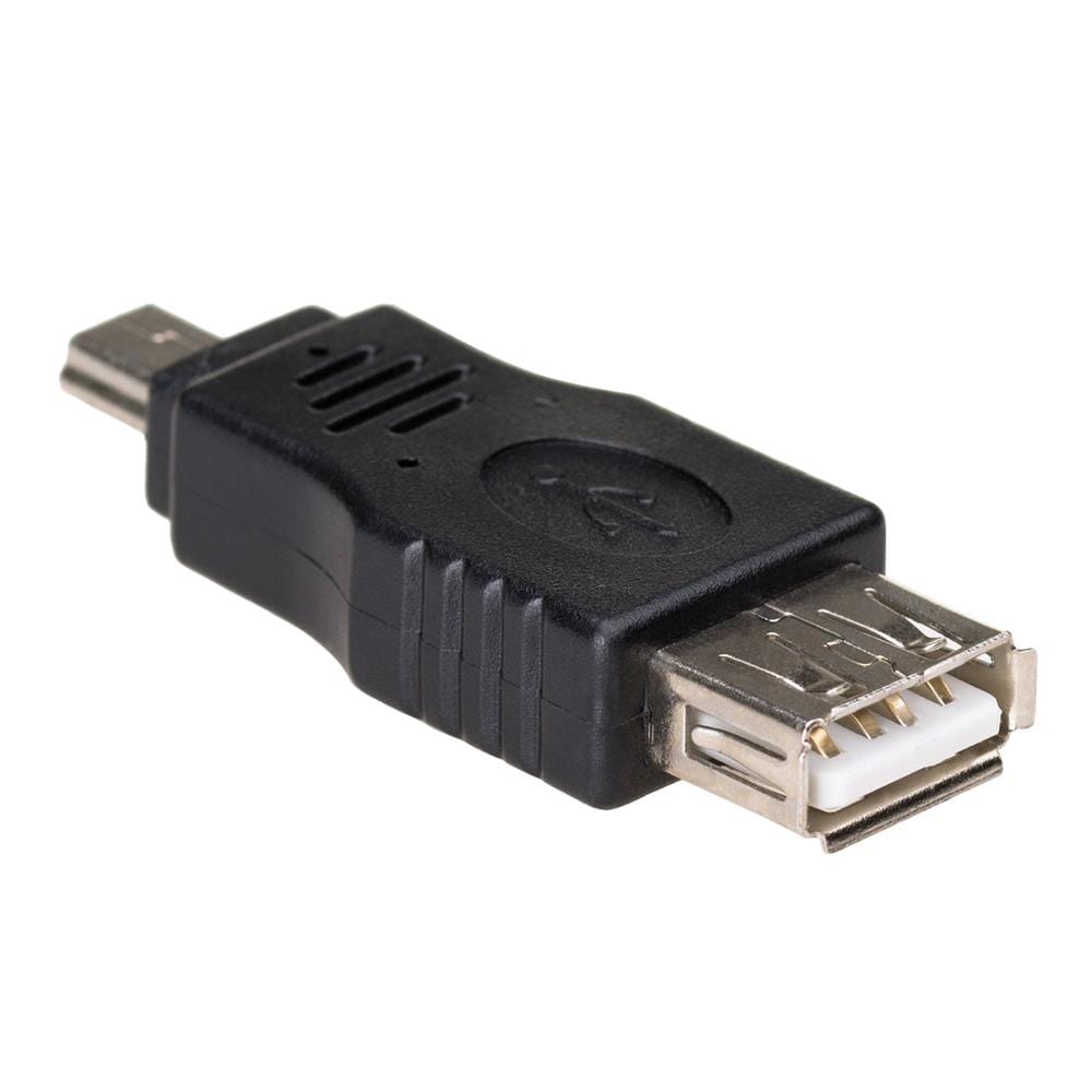 Akyga OTG Adapter Mini-USB hann (Type-B) - USB-A hunn - Sort