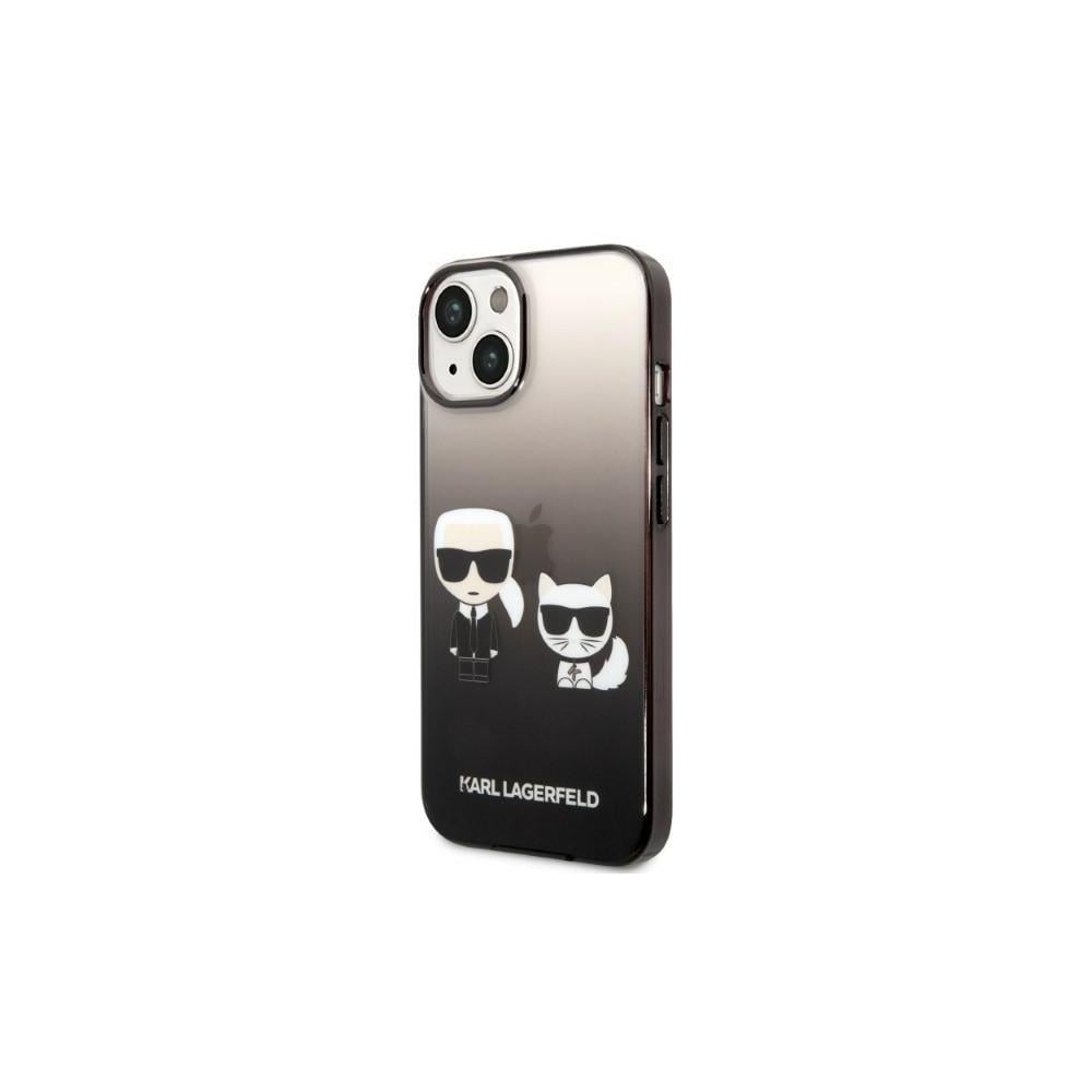 Karl Lagerfeld deksel til iPhone 14 - Gjennomsiktig/Sort