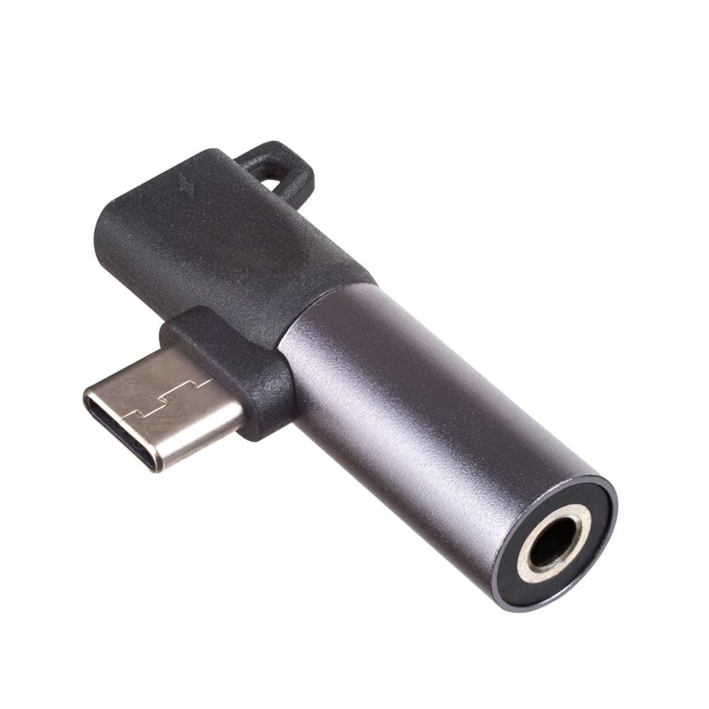 Akyga Adapter USB-C hann - USB-C hunn + 3,5 mm hunn